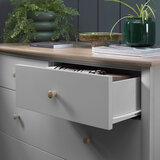 Bentley Designs Whitby Scandi Oak & Grey 4+2 Drawer Chest of Drawers