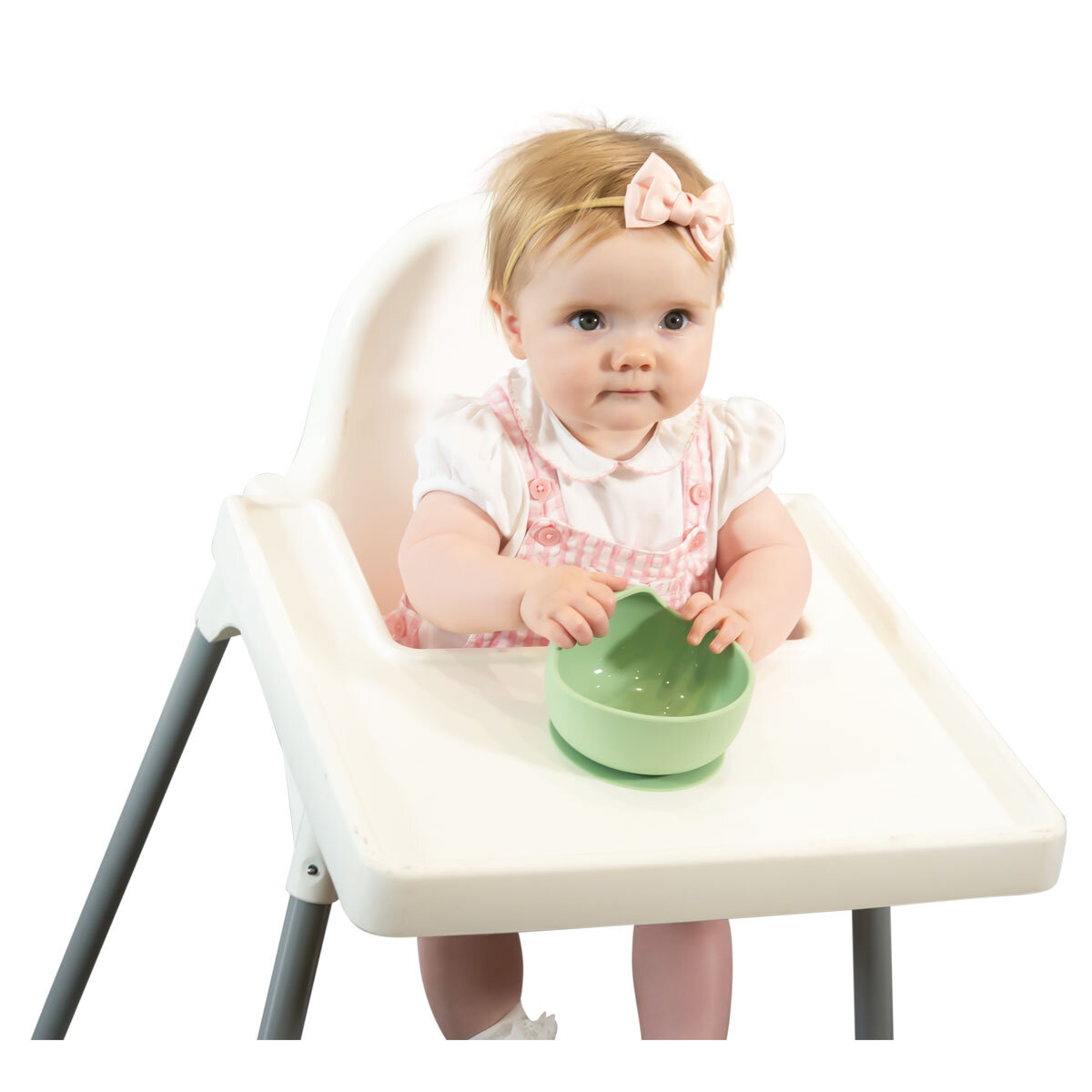 EasyTots Suction Bowl with Bamboo Spoons - Sage