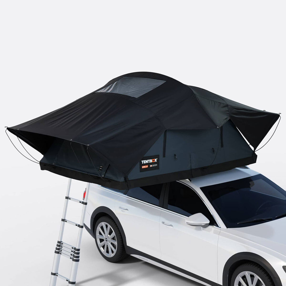 TentBox Lite XL (sleeps 4 people) Bundle - Includes TentBox Lite XL in Slate Grey & Lite XL Tunnel Awning (one size)