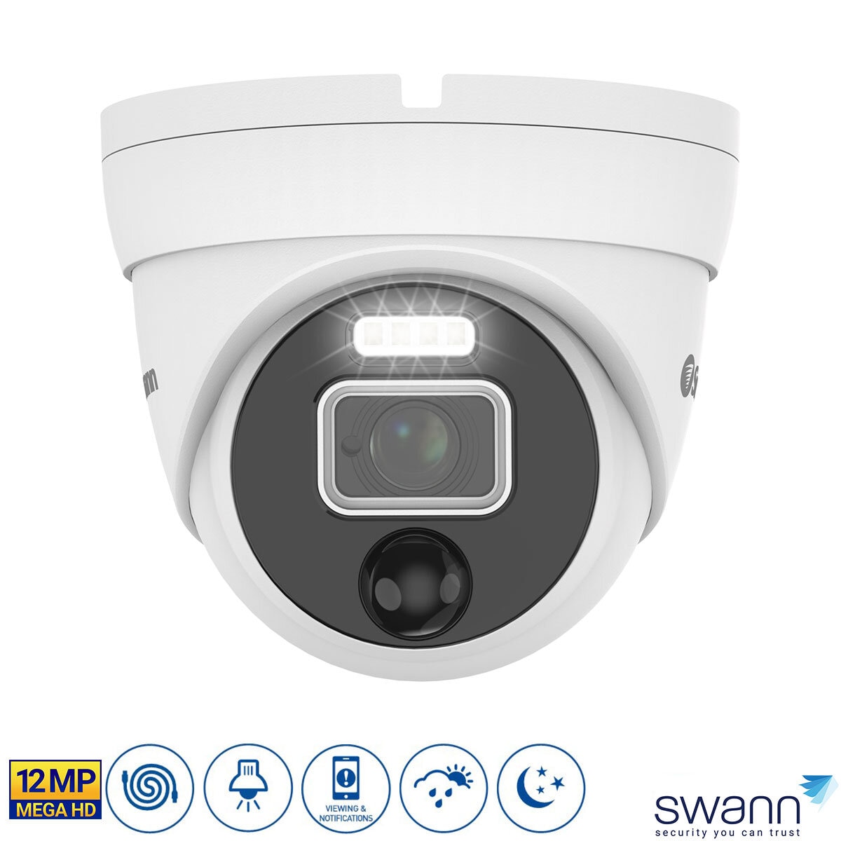 Swann Enforcer™ 12MP Heat & Motion Sensing Add-On Dome Camera, SWNHD-1200D-EU