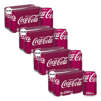 Coca Cola Cherry PMP £4.50, 4 x 6 x 330ml
