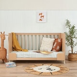 Tutti Bambini Fika Cot Bed with Sprung Mattress, Sand