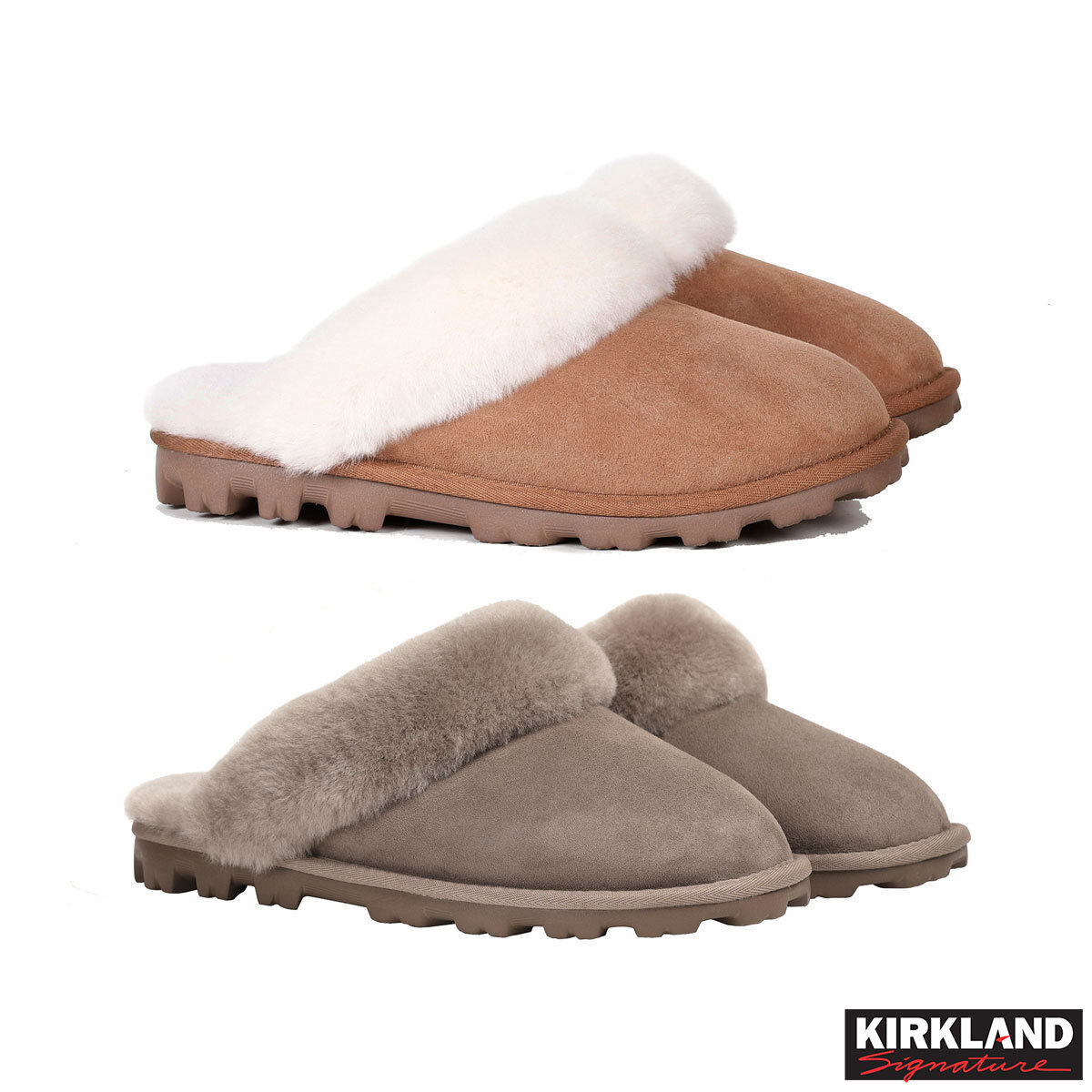 Kirkland ladies shearling slippers on sale