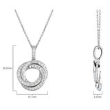 0.39ctw Round Brilliant Cut Diamond Knot Pendant, 18ct White Gold