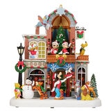 1.25ft (38cm) Disney Animated Holiday Toy Shop with Lights and Music