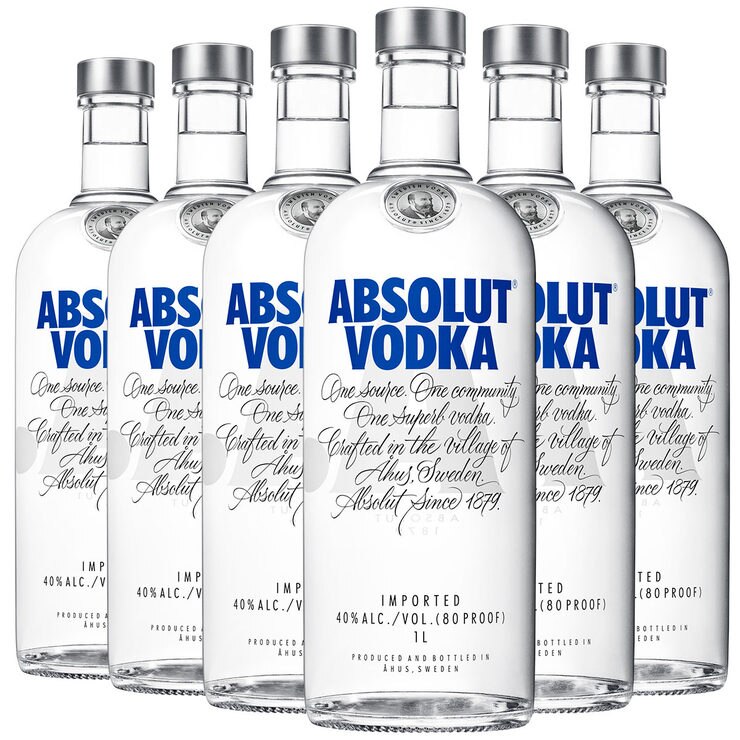 Absolut Original Swedish Vodka 6 X 1l Costco Uk