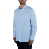 Jachs Men's Linen Long Sleeve Shirt in Blue