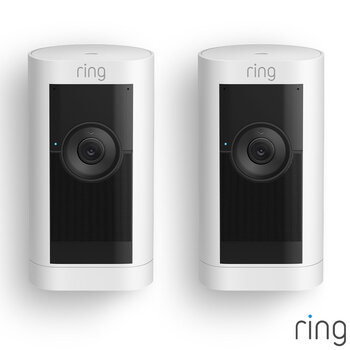 Ring Battery Stick Up Cam Pro Duo Pack in White 
