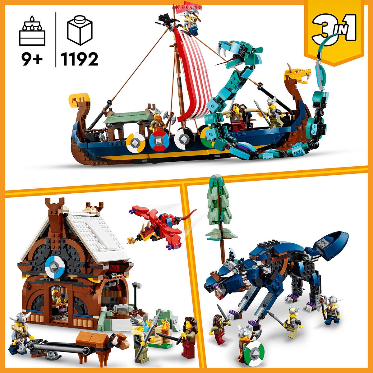 Buy LEGO Creator Viking Ship and the Midgard Serpent Features Image at Costco.co.uk