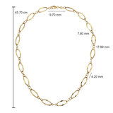 14ct Yellow Gold Oval Link Necklace