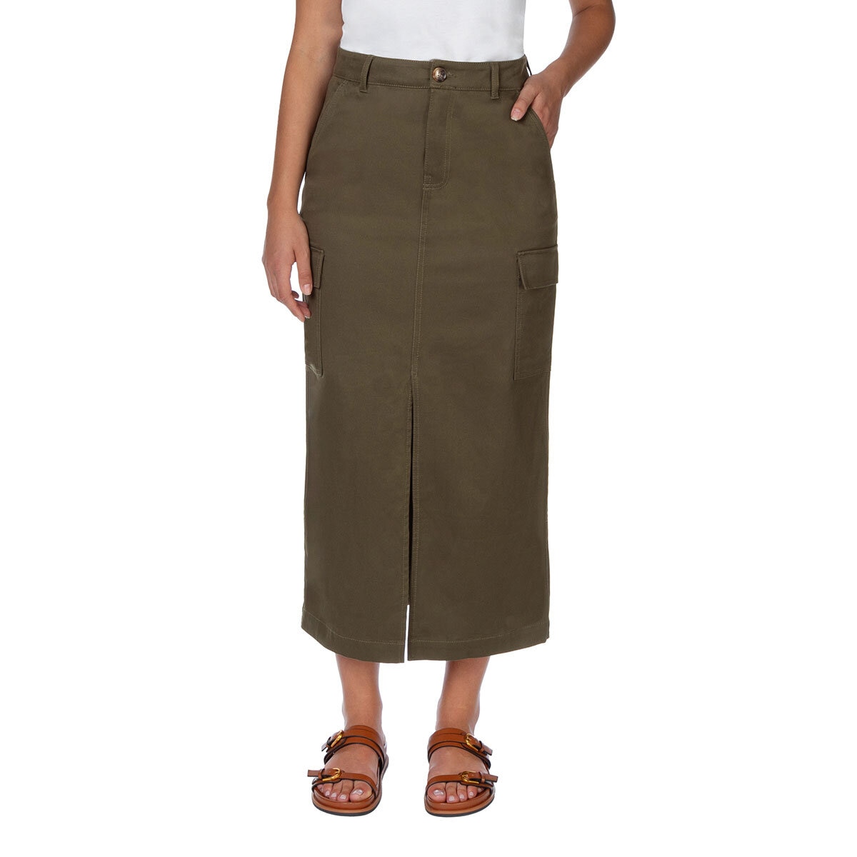 Wellworn Ladies Cargo Maxi Skirt