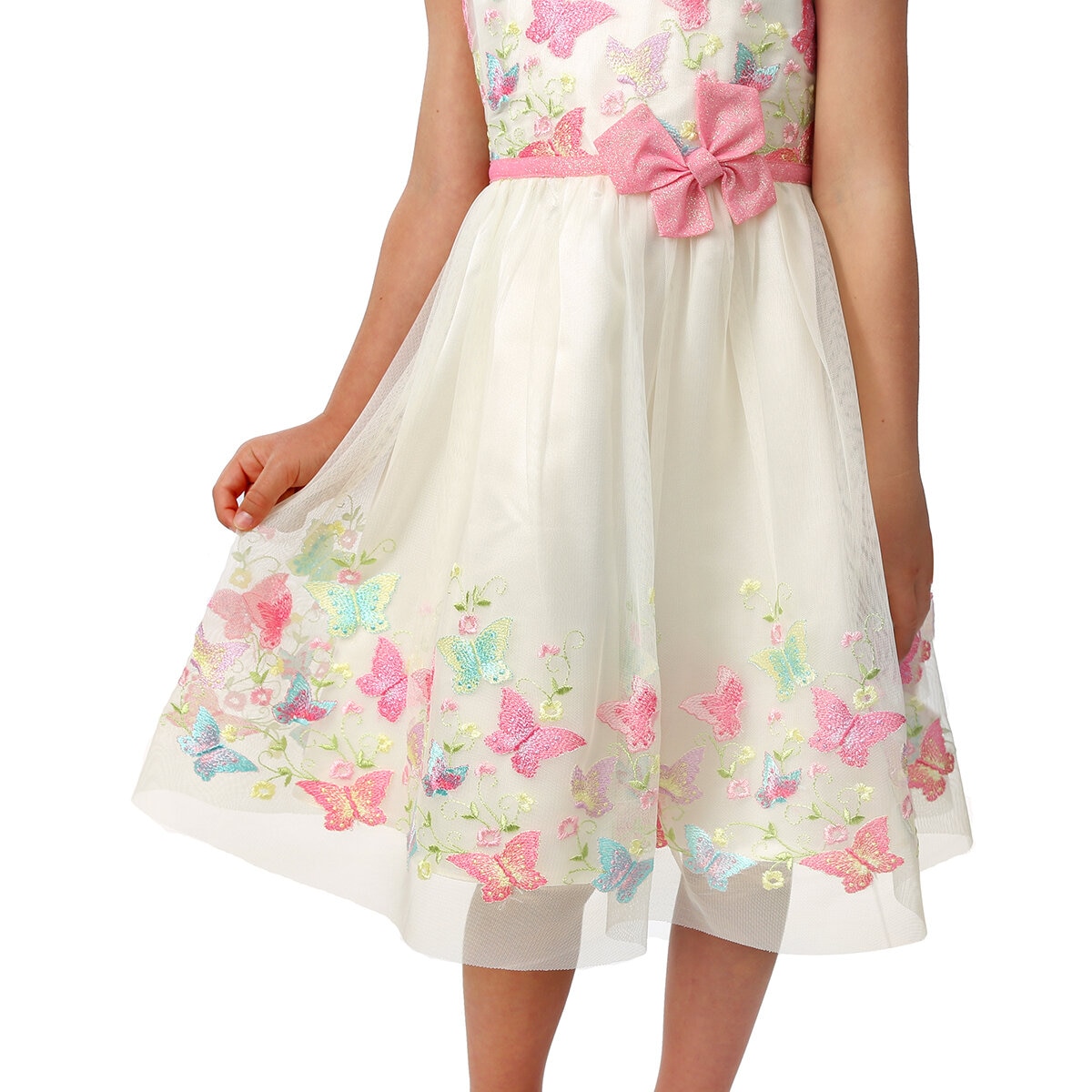 Jona Michelle Girls Dress in White