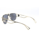 Versace Pale Gold Sunglasses with Grey Mirrored Lenses VE2225 12526G 