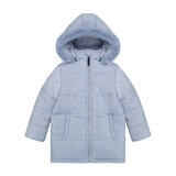 Andy & Evan Boys & Girls Back to School Quilted Parka in Blue with Faux Fur Hood