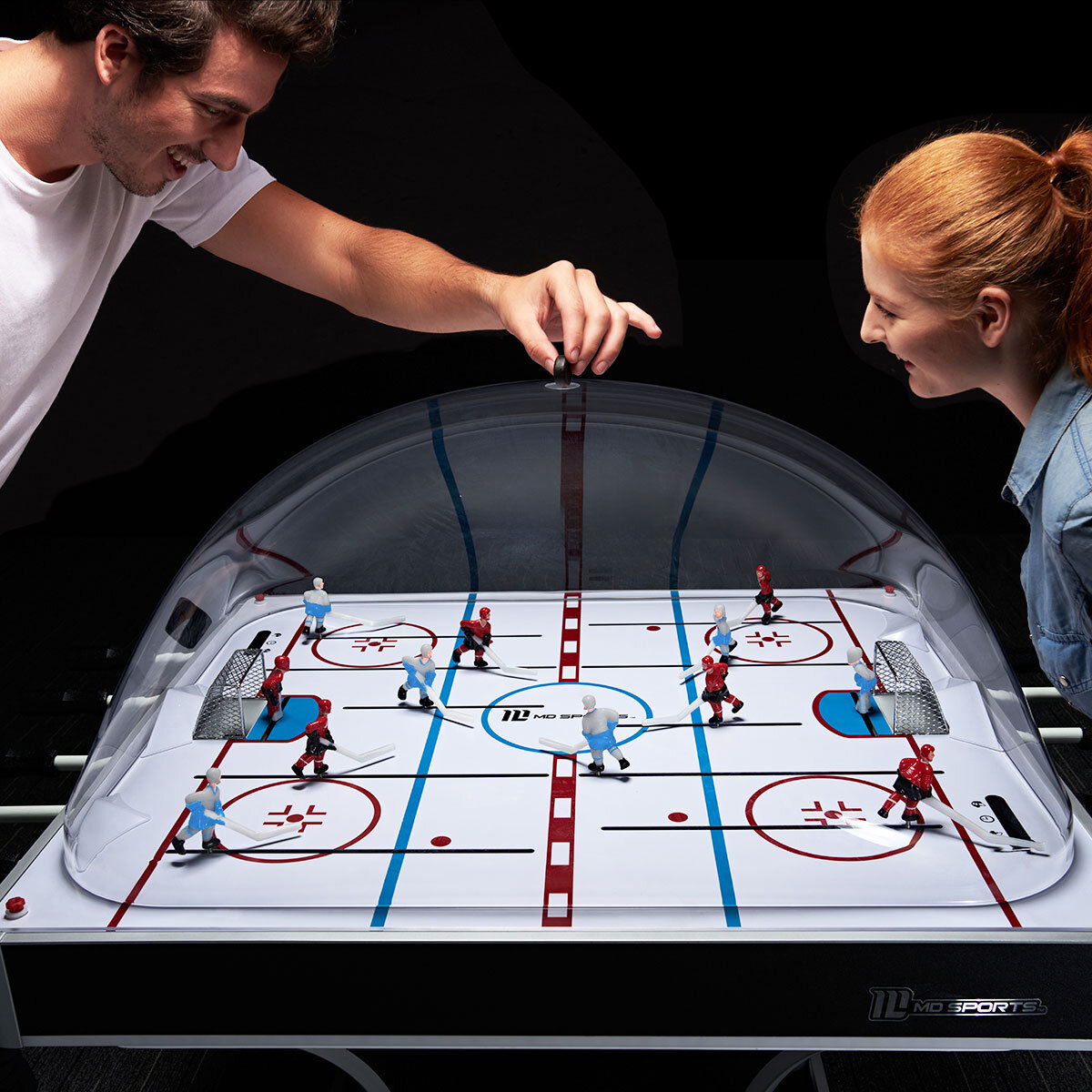 MD Sports Dome Stick Hockey Table with Electric Scorer