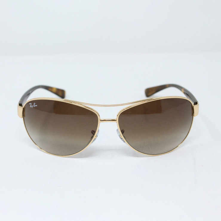 Ray-Ban Aviator Gold & Tortoise Shell Sunglasses with Brown Lenses ...