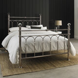 Bentley Designs Cristina Shiny Nickel Finish Metal Bed Frame