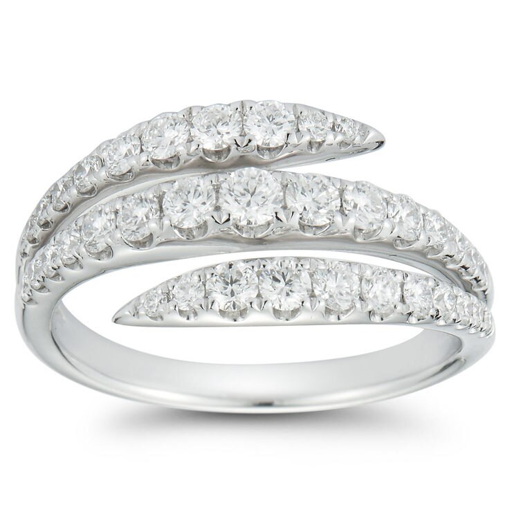 0.87ctw Round Brilliant Cut Diamond Ring, 18ct White Gold | Costco UK