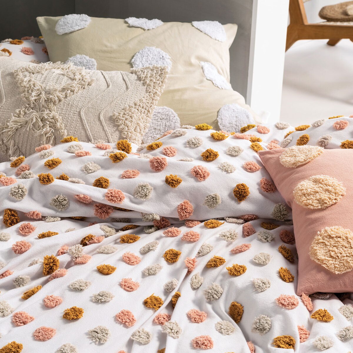 haze pink sand quilt cover set