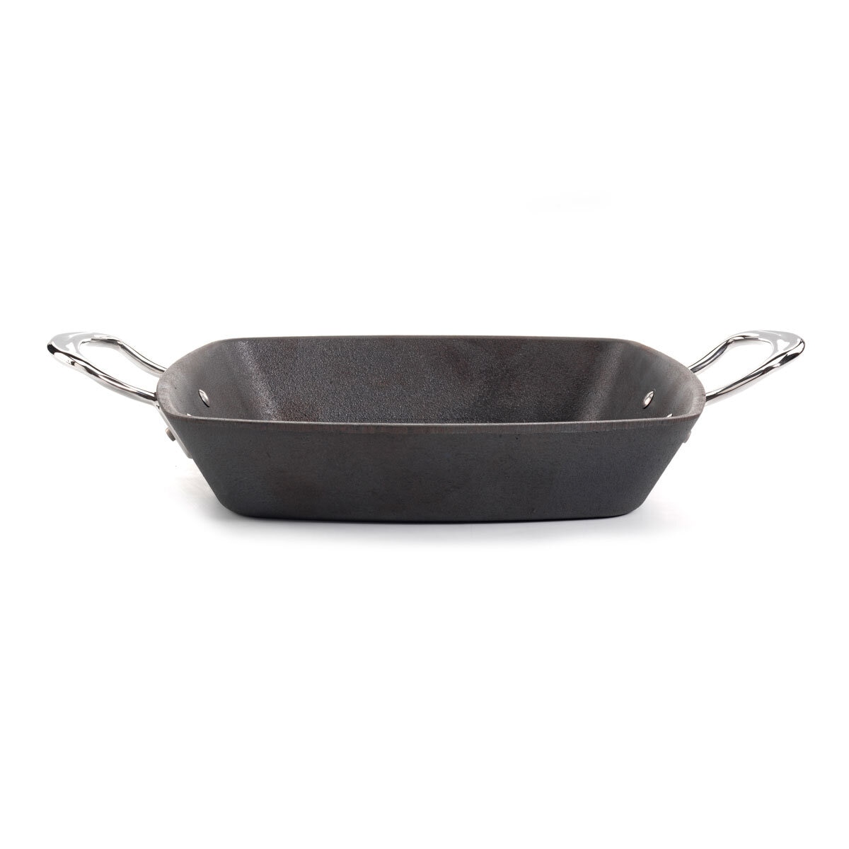 Samuel Groves Britania Cast Iron Double Handled Square Grill, 26cm