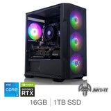 AWD-IT Morpheus 5T, Intel Core i5, 16GB RAM, 1TB SSD, NVIDIA GeForce RTX 4060 Ti, Gaming Desktop PC, EE9-307-A5A