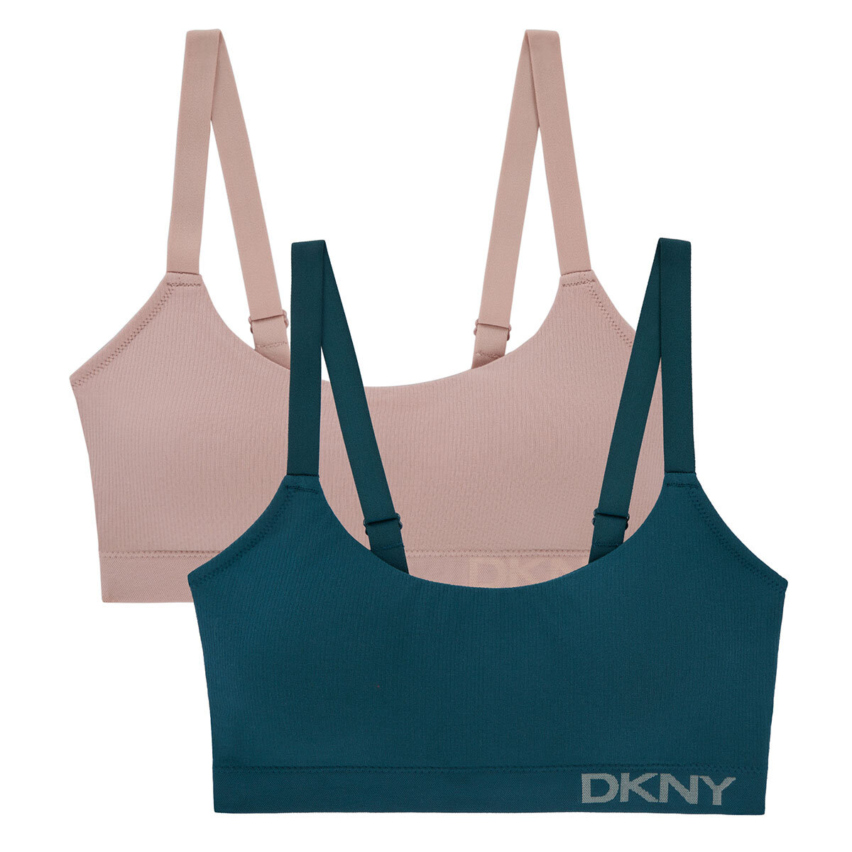 DKNY Ladies Seamless Ribbed Bralette 2 Pack