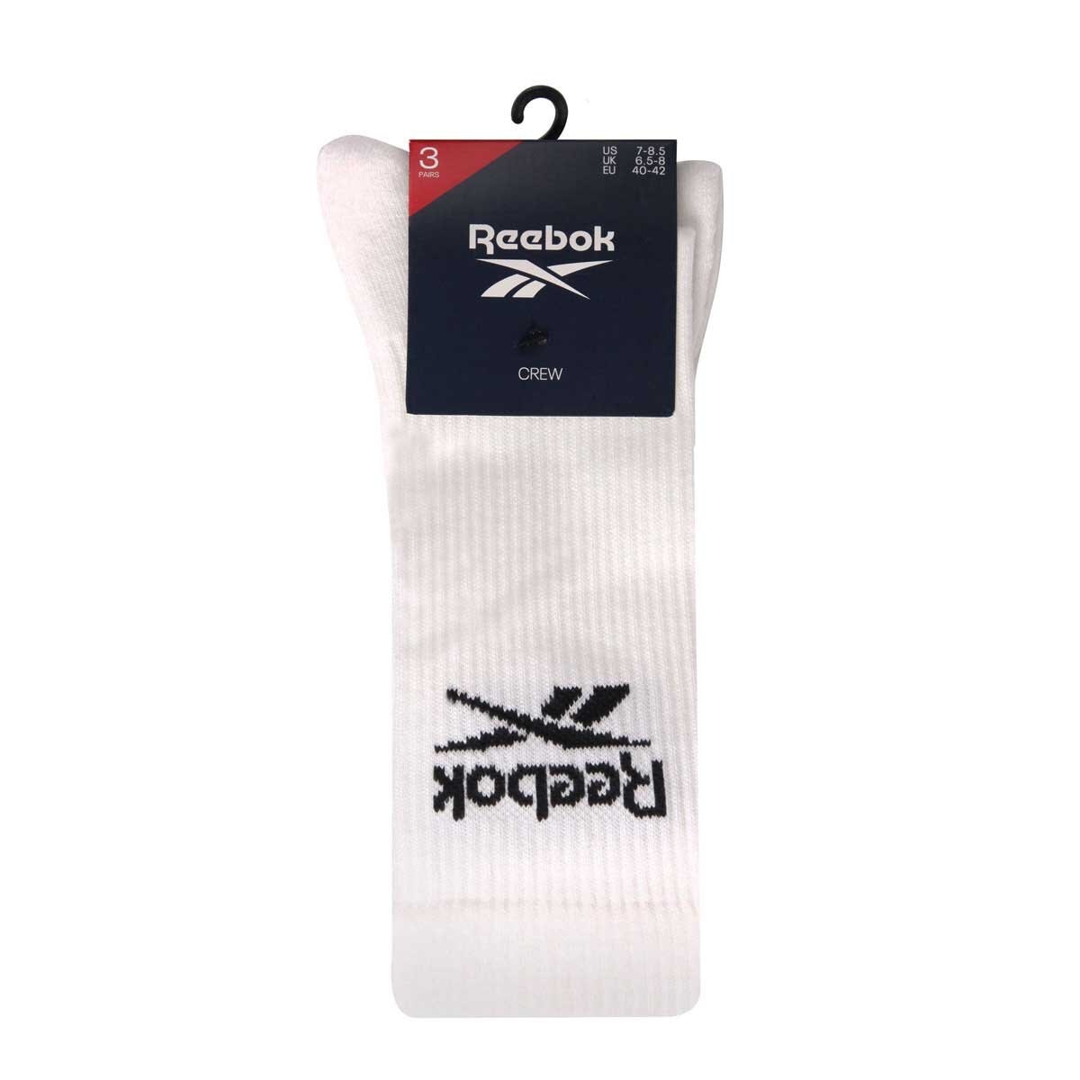 Reebok Unisex Core Crew Socks 6 Pack in White