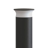 Close up image of bollard head on white background