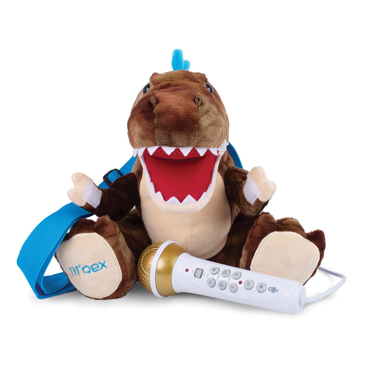 Plush Toy Sing Along, Trex Karaoke Backpack with Microphone and Speaker (3+ Years)