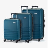 Rock Byron 3 Piece Hardside Luggage Set in Teal