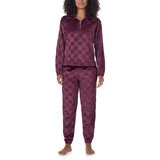 Jane & Bleecker Plush Lounge Set in Burgundy