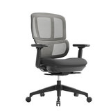 DAMS ELISE BLACK MESH BACK OPERATOR CHAIR WITH HEADREST AND BLACK MESH SEAT