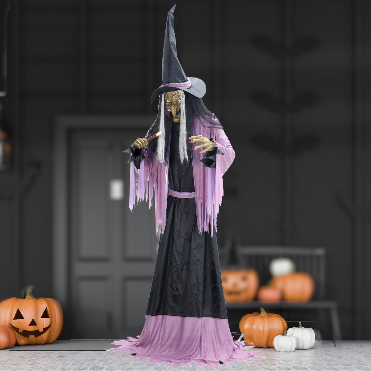 Halloween 10ft (3m) Animated Witch with Lights & Sounds