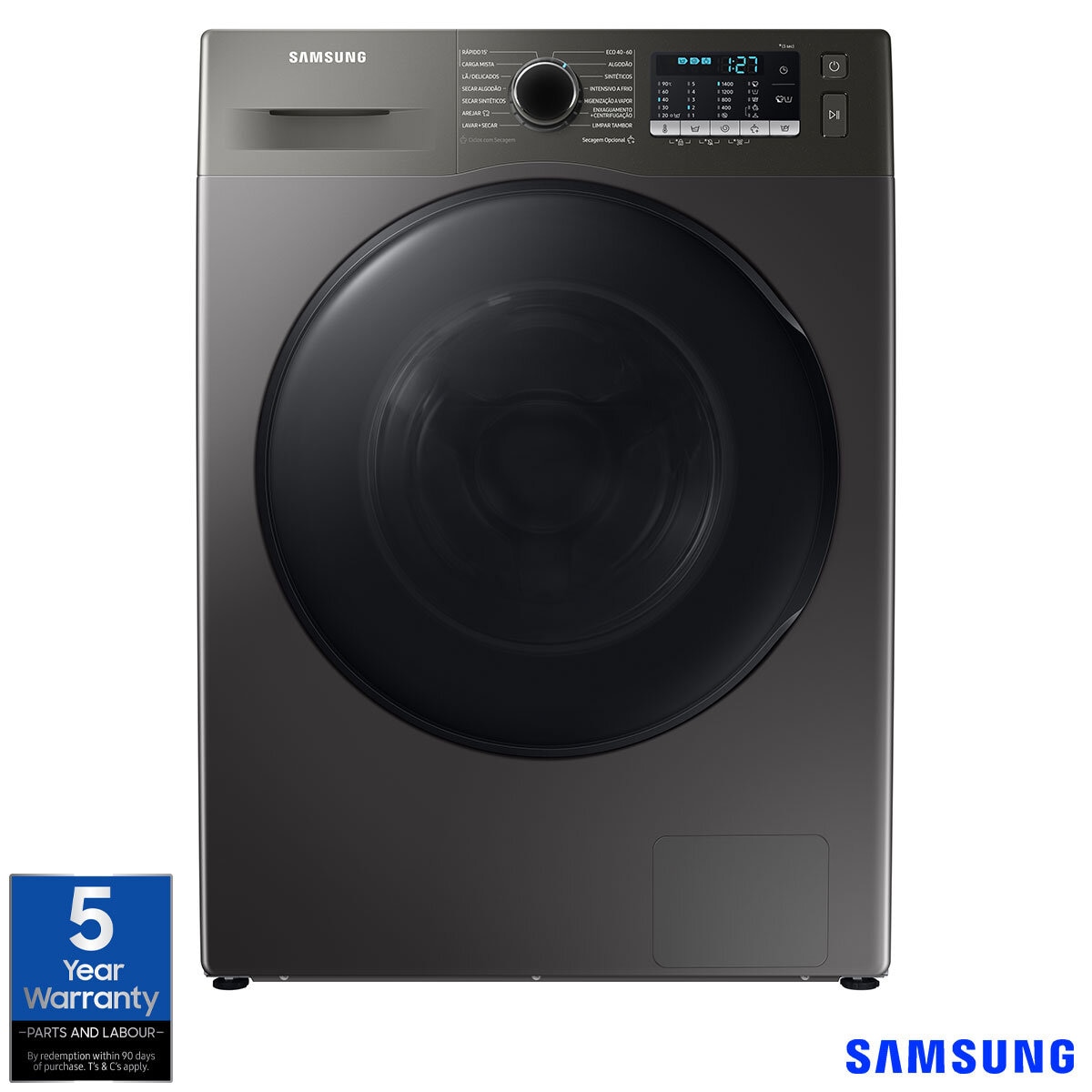 Samsung Series 5 WD90TA046BX/EU, 9kg/6kg, 1400rpm, Washer Dryer, E Rated in Graphite