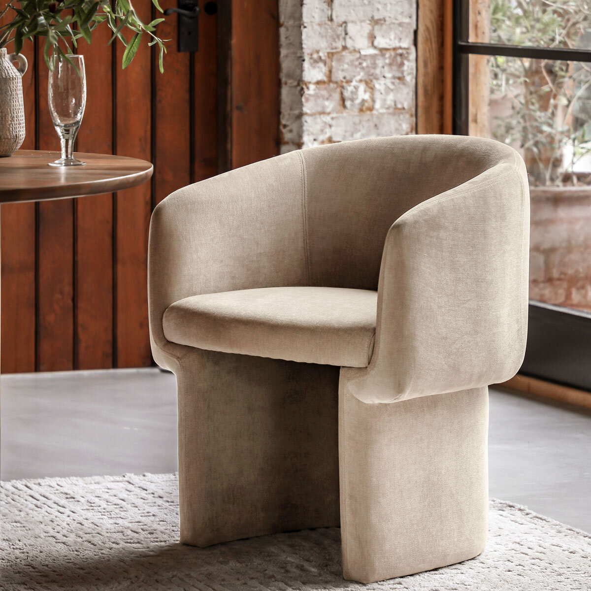 Gallery Holm Cream Fabric Dining Chair