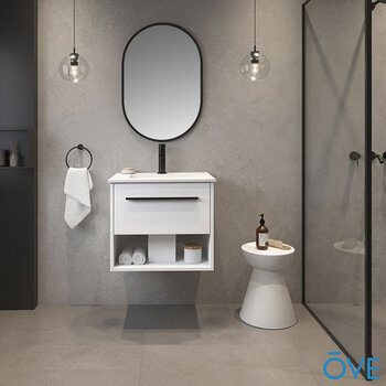 Ove Camila 600mm Wide Wall Mounted Vanity in Matte White