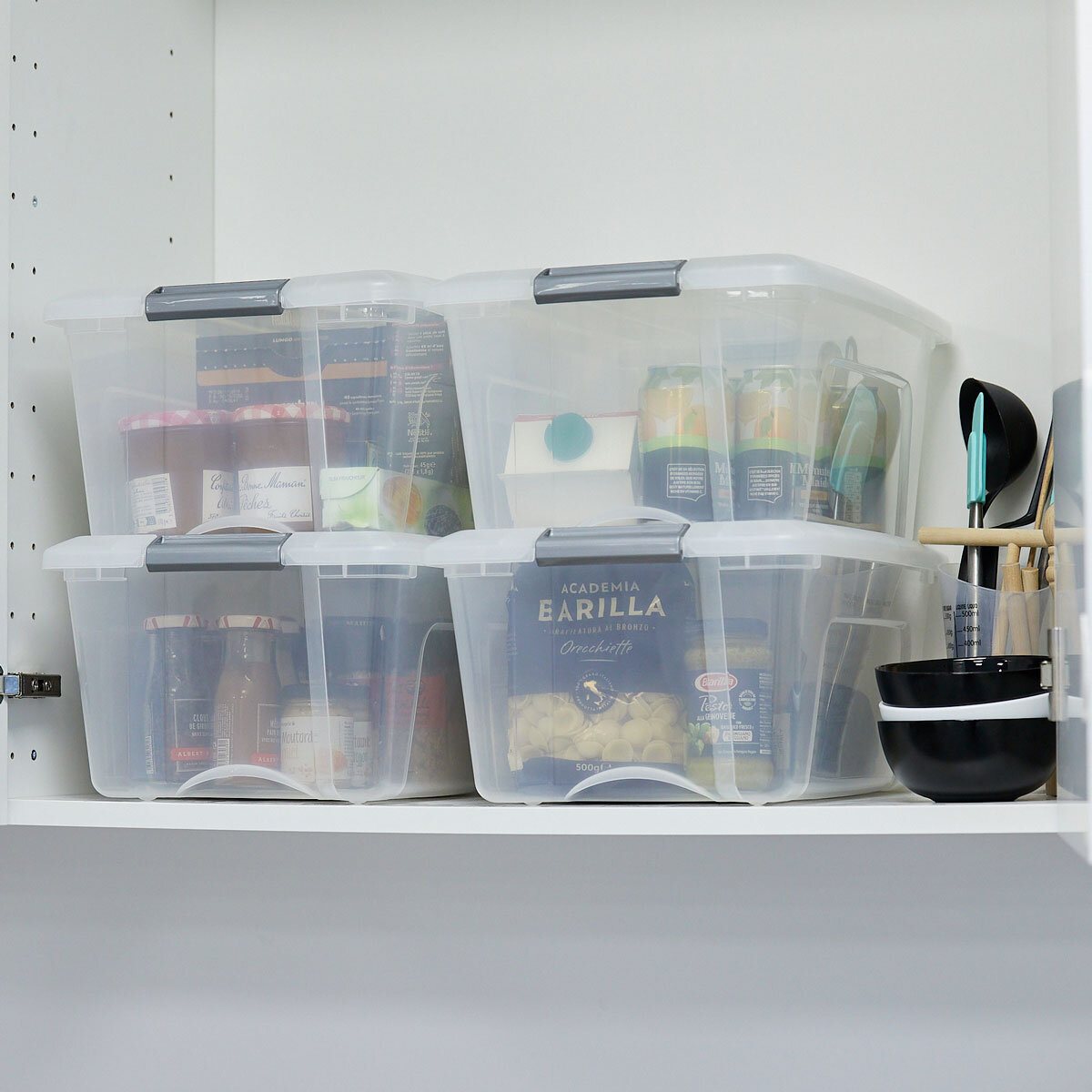 IRIS OHYAMA Storage Box with Lid 15L set of 4 at costco.co.uk