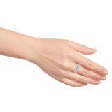 1.08ctw Round Brilliant Cut Diamond Ring, 18ct White Gold