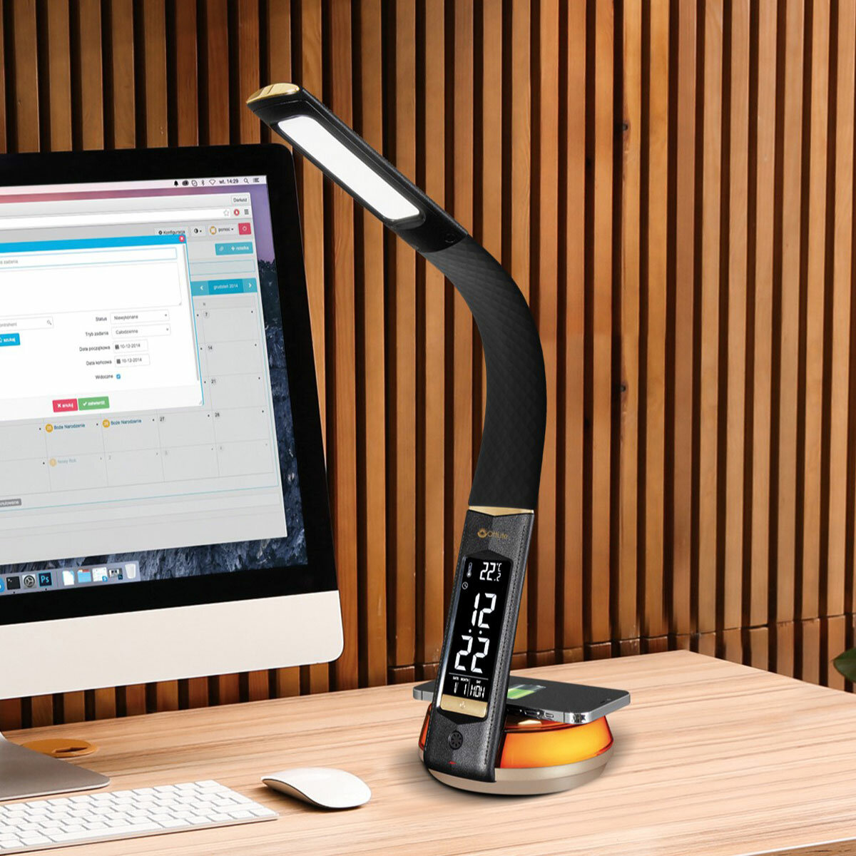 OttLite Wireless Charging LED Lamp with Colour Changing Base in 2 Colours OttLite Wireless Charging LED Lamp with Colour Changing Base in 2 Colours