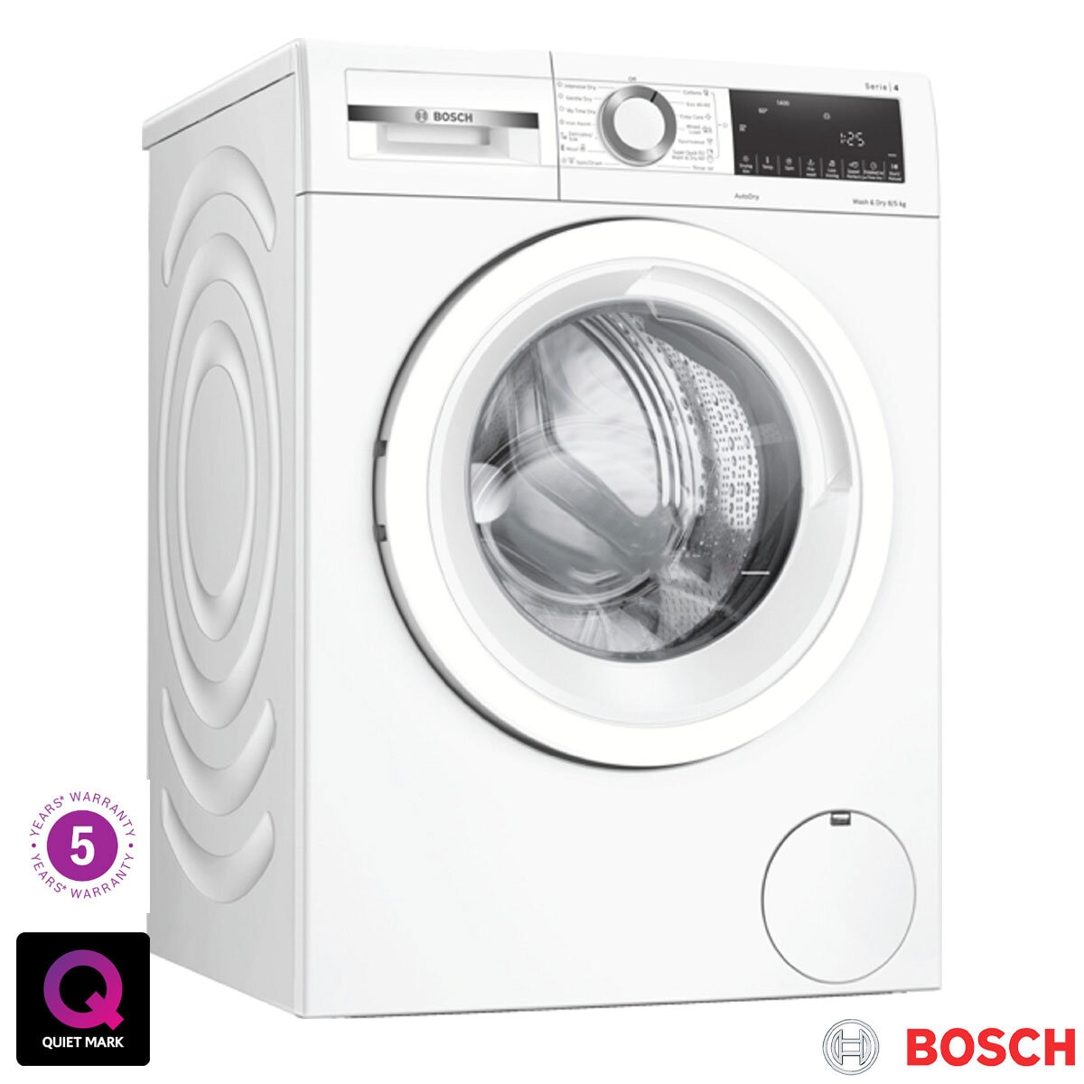 Bosch Series 4 WNA134U8GB 8kg/5kg, 1400rpm, Washer Dryer, E Rated in White