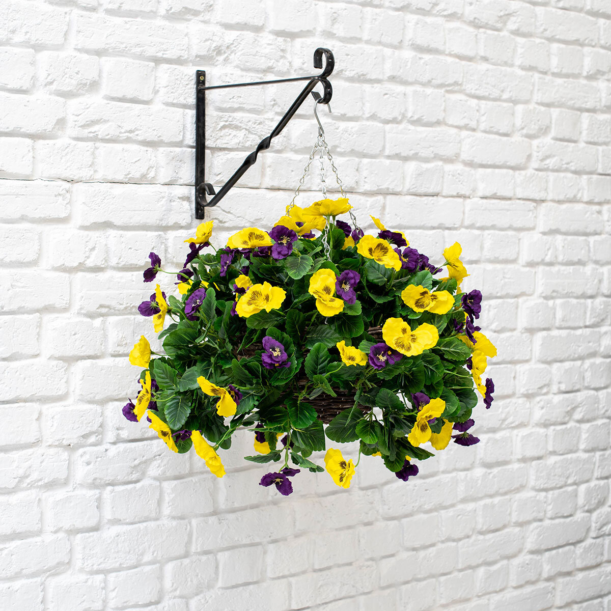 Artificial Flower Hanging Basket in 3 Colours