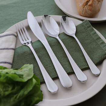 Gourmet Settings 18/10 Stainless Steel Cutlery Set, 32 Piece Gourmet Settings 18/10 Stainless Steel Cutlery Set, 32 Piece