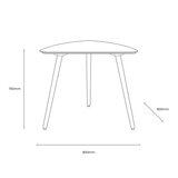 Gallery Hatfield Smoked Small Dining Table, Seats 2