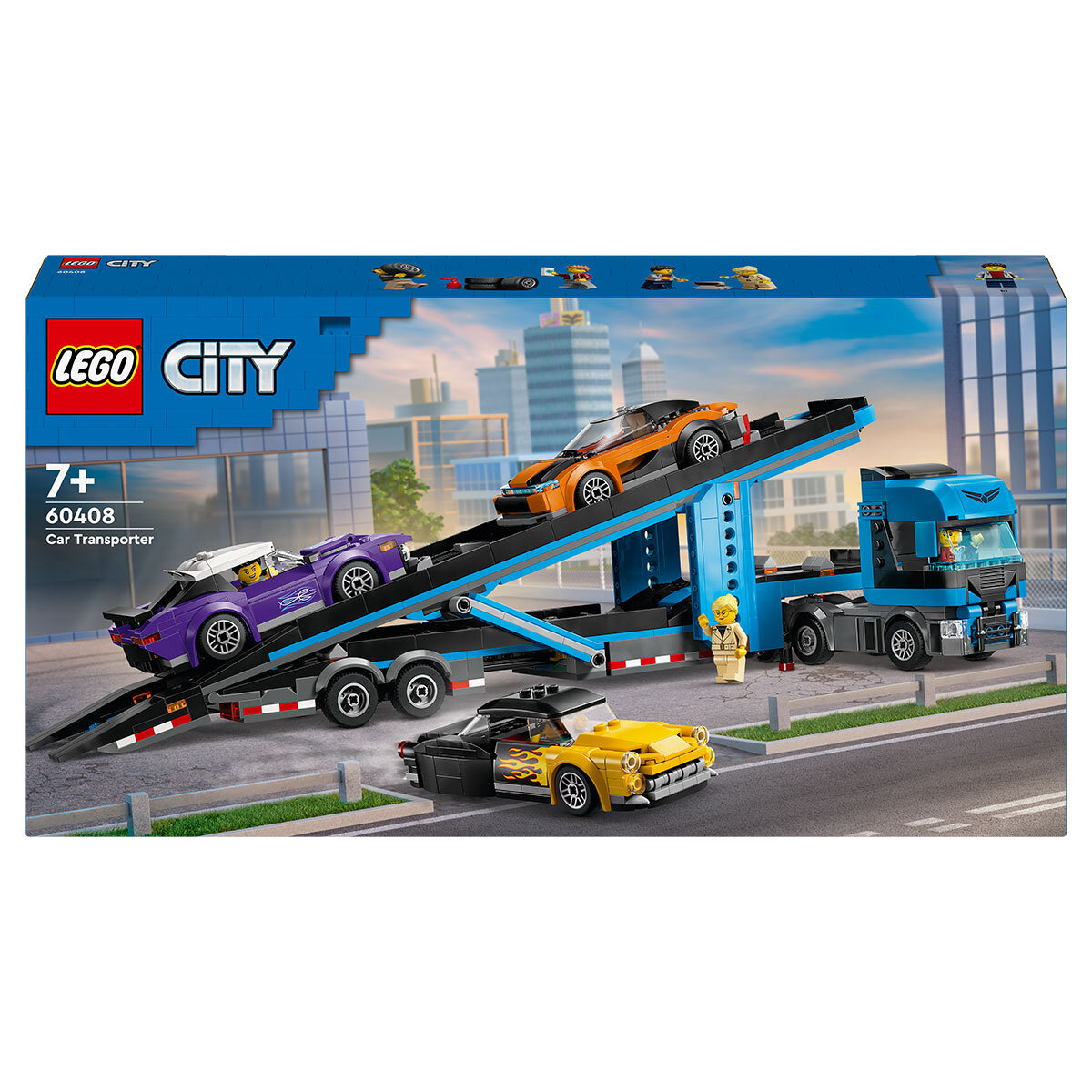 Lego City Car Transporter Truck with Sports Cars Box Image