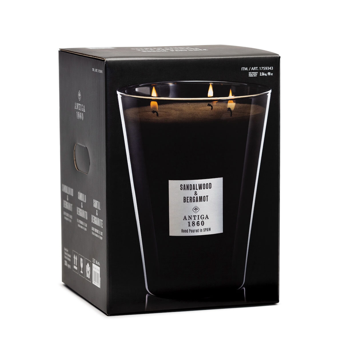 Antiga 1860 3 Wick Candle in Sandalwood & Bergamot