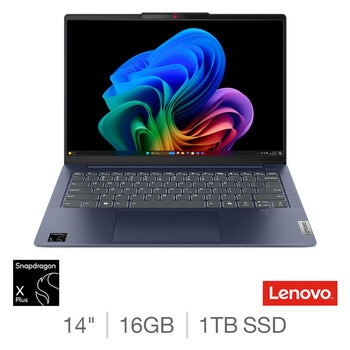 Lenovo IdeaPad Slim 5, Qualcomm Snapdragon X Plus, 16GB RAM, 1TB SSD, 14 Inch OLED Laptop, 83HL0011UK