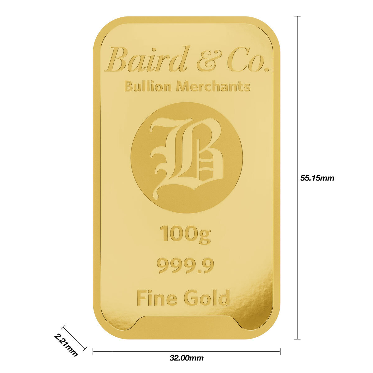 100g Gold Minted Bar