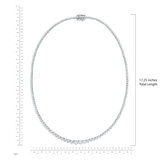 10ctw Diamond Tennis Necklace, 14ct White Gold