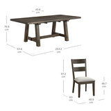 Brinley Extending Dining Table + 6 Chairs, Seats 4-6