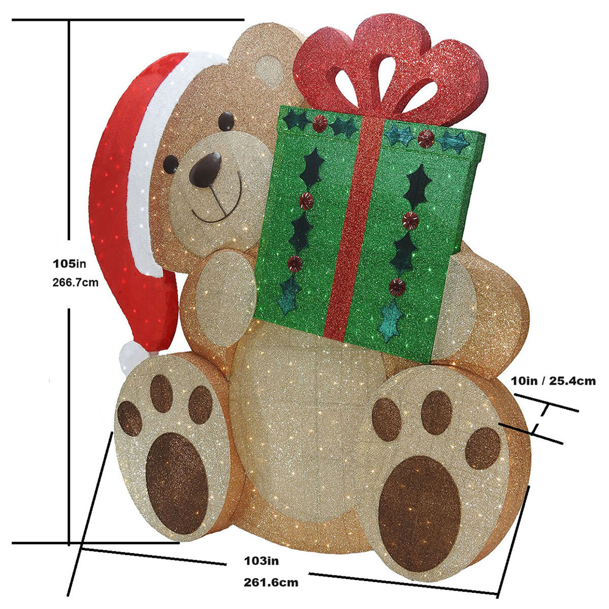 Buy 9ft Sitting Bear Dimensions Image at costco.co.uk